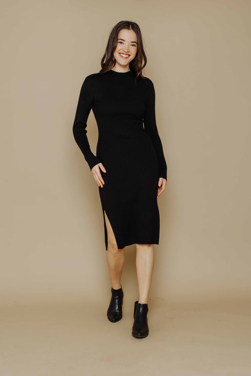 Adele-Rib Knit Maxi Dress